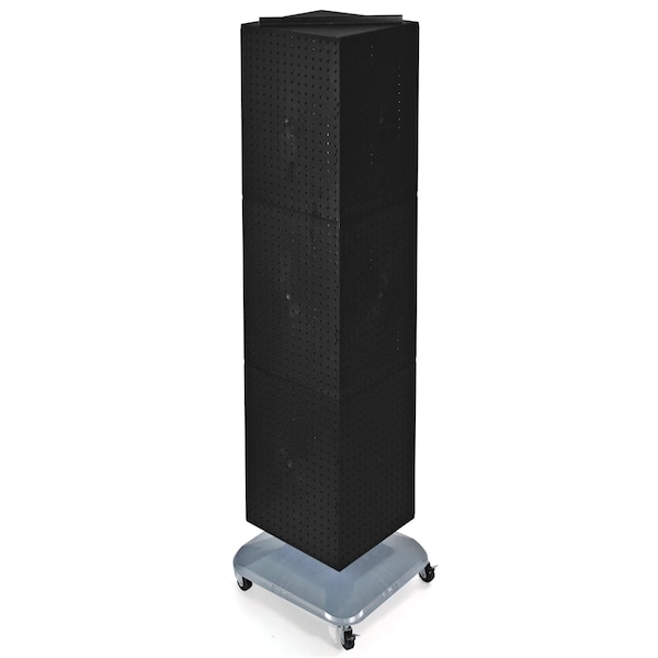 Four-Sided Pegboard Tower Revolving Display Panel Size 14"W x 60"H